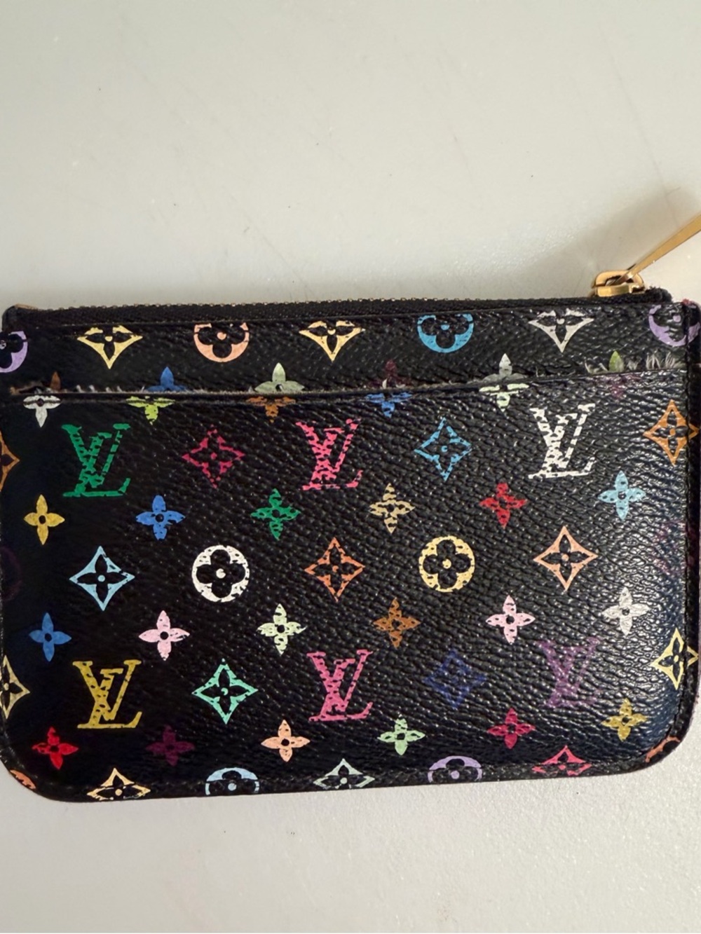 Louis Vuitton Black Multicolor Monogram Card Pouch